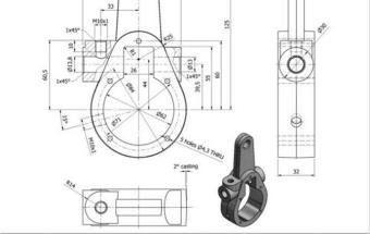 图纸展示一个紧箍样的零件